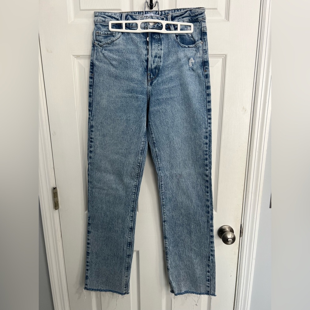 Zara Light Blue Straight Jeans